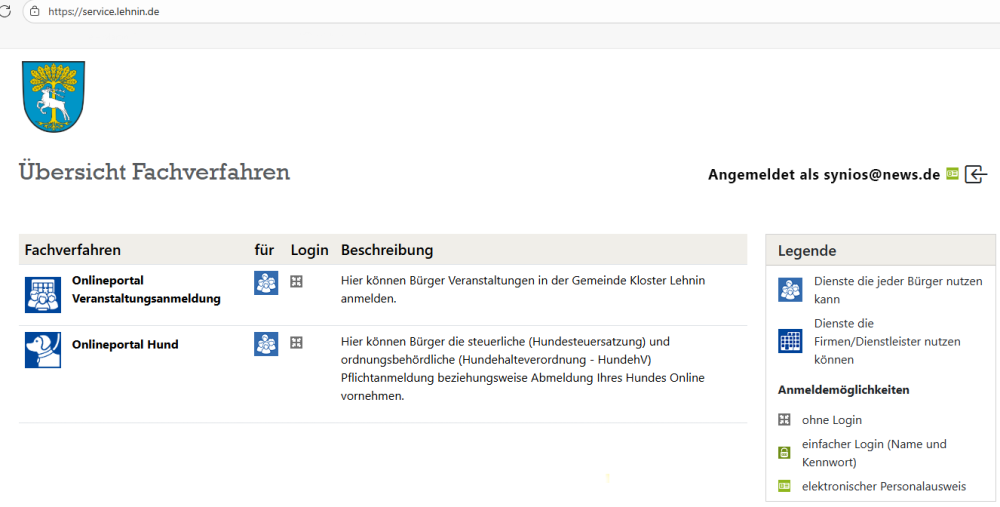 EDigitales Portal der Gemeinde Kloster Lehnin - vergrößern