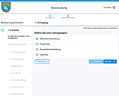 Veranstaltungsgenehmigung, Ausnahme von der Nachtruhe, Feuerwerk, Sondernutzung - vergrößern